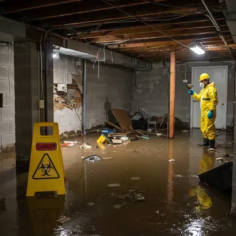 Flooded Basement Electrical Hazard in Winchester, KY Property